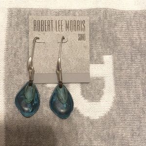 Robert lee Morris soho Green & Blue earrings.